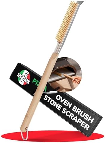 Senwosa 22” Pizza Oven Brush with Stone Scraper - Heat Resistant by Senwosa