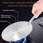 11Inch Heat Diffuser Plates for Gas Electric Stoves, Flygragon Stainless Steel Cooking Induction Adapter Plate for Glass Cooktop, Detachable Handle Induction Cooktop Converter Plate - Image 3