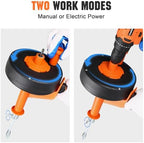 Drain Auger 25 Ft,Plumbing Snake With Drill Adapter,Pipe Clog Remover for Kitchen Bathroom Shower Sink Cleaning,Flexible Spring Steel - Image 4