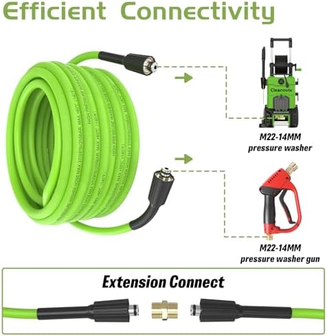 Super Flexible Pressure Washer Hose 100FT x 1/4" - Image 5