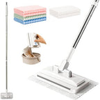 48" Mini Swifter Mop, Hands-Free Quick-Clamp Lazy Mop, Apartments Essential by INWEJIA