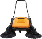 Walk-Behind Hand Push Floor Sweeper, 41” Commercial 55L Large Capacity Manual Sweeper 39611 ft²/H Heavy Duty Indoor & Outdoor Sweeping Device for Warehouse or Garages, Non-Electric by Unknown