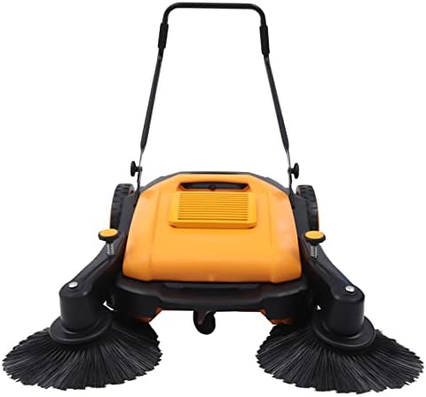 Walk-Behind Hand Push Floor Sweeper, 41” Commercial 55L Large Capacity Manual Sweeper 39611 ft²/H Heavy Duty Indoor & Outdoor Sweeping Device for Warehouse or Garages, Non-Electric by Unknown