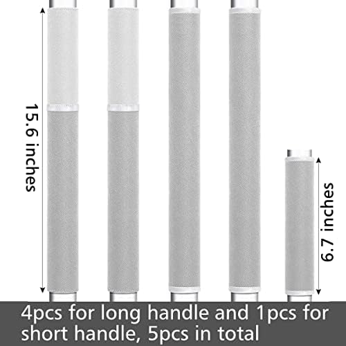 MRKG Refrigerator Door Handle Covers, Set of 5, Washable Without Fading, Keep Your Kitchen Appliance Clean from Smudges, Drips, Food Stains, Oil, 15.6X 5.6 inches, 6x3.5 inches (Gray) - Image 6