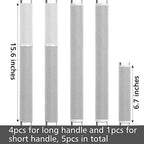 MRKG Refrigerator Door Handle Covers, Set of 5, Washable Without Fading, Keep Your Kitchen Appliance Clean from Smudges, Drips, Food Stains, Oil, 15.6X 5.6 inches, 6x3.5 inches (Gray) - Image 6
