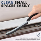 FOOGWEE Hard Bristle Crevice Cleaning Brush - Cleaning Supplies - Grout Cleaning Brushes for Household Use - Crevice Cleaning Tool for Bathroom, Home and Kitchen (5, Black) - Image 2