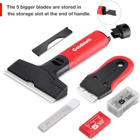 Goldblatt 2 Piece Razor Scraper Tool with 20-piece Blades, Razor Holder - Image 2