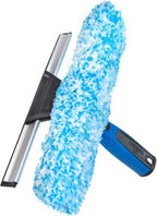 Unger Professional Connect & Clean 2-in-1 Squeegee & Scrubber, 10” Window Cleaning Tool, Commercial and Residential Use, Washer Cleaner Supplies to Remove Excess Water and Dry (Pack of 10) by Unger