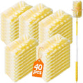 40 Count 360° Heavy Duty Duster Refills Compatible with Swiffer,Large Size-Extra Thick Disposable Electrostatic Feather Duster Refill with 1 Retractable Handle(35-inch Length Fully expanded) by Senowi