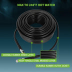 100ft Pressure Washer Hose 5800psi 1/4 Inch with 1/4" Female NPT Coupler - Image 4