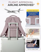 Travel Backpack Carry On Flight Aapproved Personal Item Travel Bag Mochila De Viaje Travel Backpack For Men Spirit Airlines Personal Item Bag 18x14x8 Carry On Backpack For Airplanes Lotus Root Pink - Image 7