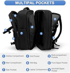 coofay Expandable Backpack For Traveling On Airplane Carry On Backpack For Women Men Airline Approved Personal Item Bag For Airlines Gym Bag For Women With Shoe Compartment - Image 3