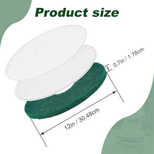 12 Inch Floor Machines Pads Compatible with Oreck Commercial 550MC Orbiter Floor Machine: 3 Kinds Materials are Available to Meet Various Floors (4 Packs） - Image 6