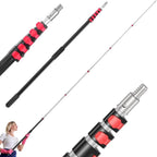 24FT Telescoping Extension Pole - Adjustable Aluminum Paint Roller Pole with 3/4" Universal Threaded Tip - Flip-Lock Extendable Pole for Window Roof Pool Cleaning by GameXcel