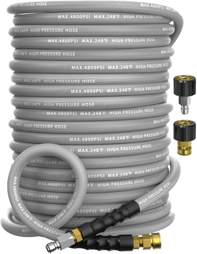 3/8" ID 4800PSI Pressure Washer Hose 150FT, Steel Wire Braided Hose by Unknown