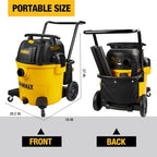 DEWALT DXV14P Shop Vacuum Wet/Dry 14 Gallon, 6 HP Wet/Dry Vac with 110 CFM Powerful Suction, Yellow - Image 3
