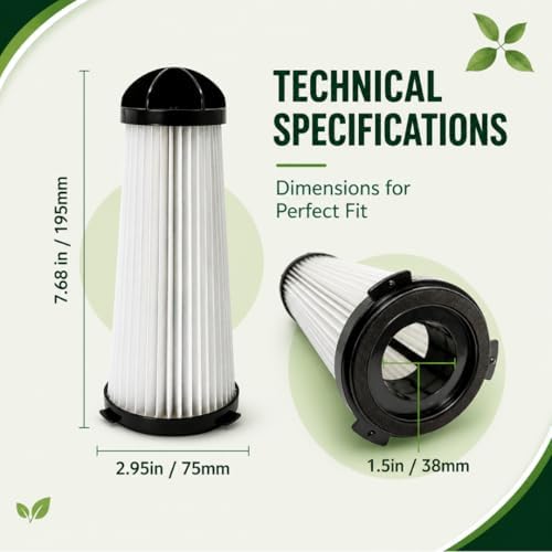 Replacement Filter Compatible with Hoover C2401 commercial backpack vacuum – fits hoover backpack vacuum bags and hoover vacuum filters for shoulder vac pro – Part Number 2KE2110000 - Image 3
