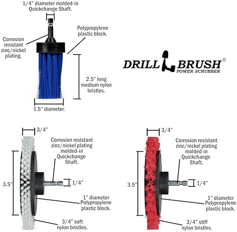 Car Detailing Drill Brushes - Crevice Cleaning Brushes for Household Use - Image 5