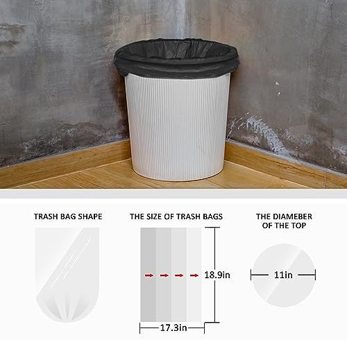 Teivio Small Black Trash Bags 3 Gallon 300 Count Bathroom Garbage Bags - Image 2