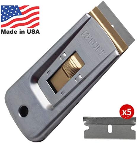 Razor Blade Scraper Tools (Set of 2), Window Scraper, Glass Cooktop Scraper & Paint Scraper, Car Decal, Sticker and Glue Remover Razor Holder with 10 Replaceable Single Edge Blades - Image 2