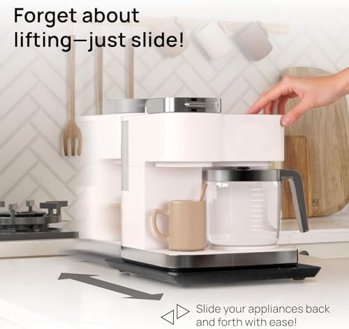 Ibyx Appliance Slider, Sliding Tray for Coffee Maker, 12x16 in, Black - Image 3