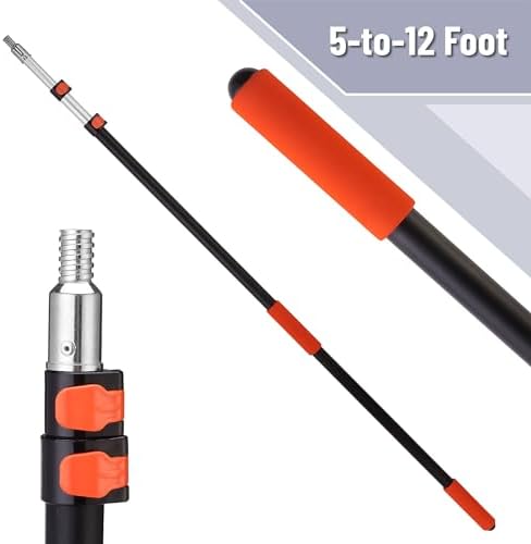 Bates- Telescopic Extension Pole, 12 Ft, Aluminum Alloy, Sturdy Multi-Purpose Extension Pole with Flip-Lock Design for Painting, Dusting and Cleaning - Image 2
