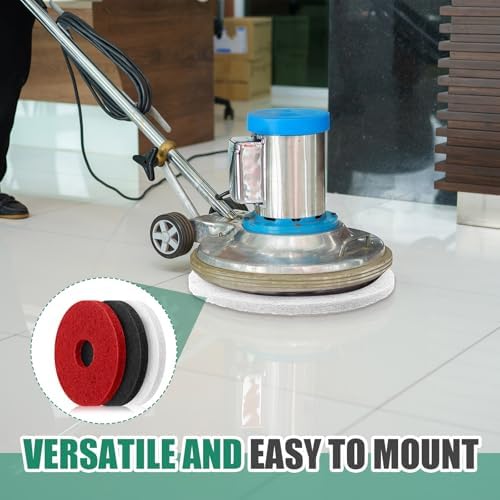 Teenyyou 3 Pcs 20" Commercial Orbiter Floor Buffer Pads, Red, Black, White - Image 6