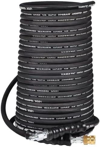 YAMATIC 3/8 in Pressure Washer Hose, 4000 PSI, 200 FT by YAMATIC