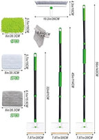 4-in-1 Baseboard Cleaning Tool with Handle 5 Reusable Pads 1 Stiff Bristle Brush Carpet Rake for Pet Hair Removal Baseboard Cleaner Carpet Windows Wall Floor Bathroom Kitchen - Image 6