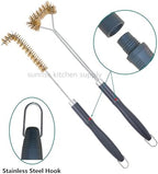 SUNRISE Fryer Brush with Long Handle (Brass with Plastic Handle, L and Single Brush) - Image 4