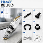 Handheld Vacuum Cordless, Rechargeable Portable Car Vacuum with LED Light - Image 5
