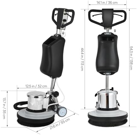 SUPVOX Floor Buffer Machine and Scrubber, 1100W Electric Floor Polisher with 15L Large Water Tank, Multi-Angle Ergonomic Handle for Hardwood, Tile, Carpet, and Commercial Floors - Image 2