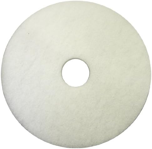 17 Inch White Non-Woven Floor Polishing Pad - 5 Pack by Norton