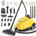 Heavy Duty Steam Cleaner, 1500W High-Temperature Mop with 26 Accessories, 1.4L Portable Tank, Chemical-Free Cleaning for Floors, Tiles, Cars & More, Child Lock for Safety, Easy Operation（Yellow) by Expertcun