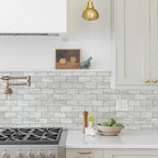STICKGOO 1/3 Sheet Subway Tile Peel and Stick Backsplash, Beige Stone Texture with Grey Grout Kitchen Backsplash Wall Tile(Only 1/3 Sample) - Image 3