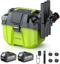 TaskStar Cordless Shop Vac, 2.6 Gal Portable Wet Dry Vacuum, Brushless by TaskStar