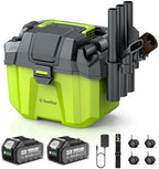 TaskStar Cordless Shop Vac, 2.6 Gal Portable Wet Dry Vacuum, Brushless by TaskStar