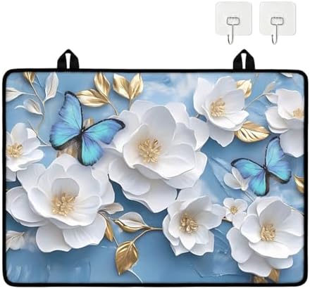 Modern White Gold Flower Stove Top Cover for Electric Stoves - Image 2