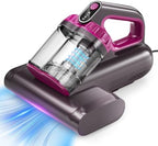 BYHUME Mattress Vacuum Cleaner, 17Kpa 650W Bed Vacuum Cleaner, 273nm UV-C Light & Ultrasonic 145°F Heating, 80000 RPM/Min Brushroll Rotation, Wide Suction Port for Pillows Cribs Sofa, Black Corded by BYHUME