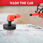 Cordless Power Scrubber Compatible with Milwaukee 18v Battery (Tool Only), Tronyan Brushless Floor Cleaner with Extension Handle, 4 Brush Heads for Floor, Bathroom, Kitchen, Car Cleaning(No Battery) - Image 4