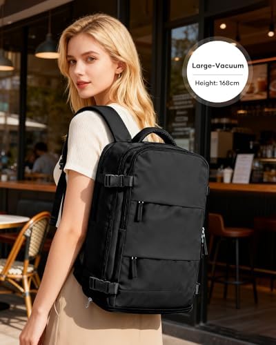 coofay Vacuum Backpack Travel with Pump Vacpack Travel Backpack with Vacuum System Mochila de Viaje Compresion al Vacio Easyvacpack Airbag Backpacks for Traveling Carry on Luggage - Image 2