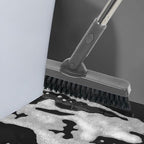 CELOX Grout Brush with Long Handle, 180°Rotation Tile Grout Cleaning Brush, Gray - Image 3