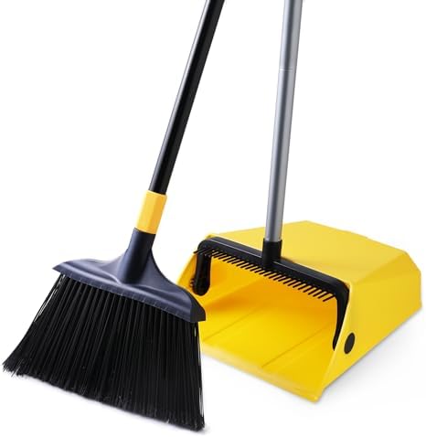 Yocada Commercial Broom and Dustpan Set with Comb Commercial Outdoor Indoor by Yocada
