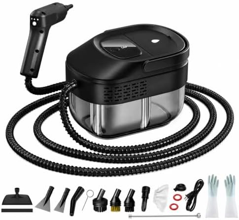 Portable Steam Cleaner for Home and Car, 15s Heat-Up, 15Pcs Accessories by Primiorix