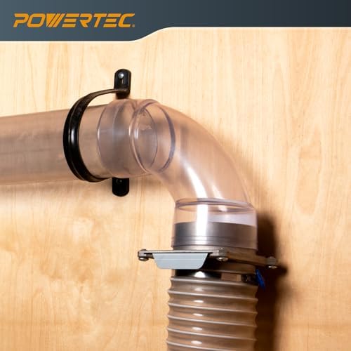 POWERTEC 70368 4 Inch ID 90 Degree Elbow for 4 Inch OD Dust Collection Pipes, Adapters and Fittings (Clear), 1 pack - Image 6