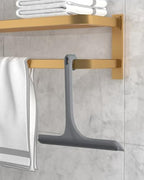 2-in-1 Silicone Shower Squeegee with Hook,Dual-Sided Design with Scraper & Scrub Surface,Rust-Proof Stainless Core,Streak-Free Bathroom Squeegee for Glass Doors,Mirrors,Windows,Car Windshields (Gray) - Image 6