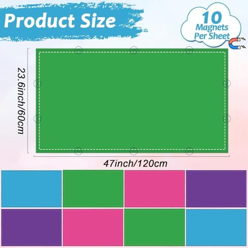 8 Pcs Fluorescent Light Covers with 80 Magnets Decorative for Classroom Ceiling Light 4 x 2 Feet Magnetic Light Covers Filter Easy Install for Office Hospitals & Home Drop Ceiling Supplies (Color) - Image 2