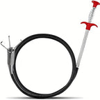 Flexible Drain Clog Remover Tool, Extra Long Plumbing Snake Hair Catcher with 4-Prong Grabber Claw, Heavy-Duty Spring Reacher for Kitchen Sink, Bathroom Tub, Sewer & Dropped Items (63 inch) by DOMEJO