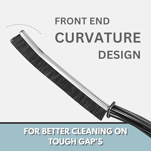 CrafTreat Hard Bristle Crevice Cleaning Brush – 6 Pack (Black) – Gap Scrub Brushes for Kitchen, Bathroom, Window Tracks, Grout, Car & Tight Spaces – Household Cleaning Tool - Image 5
