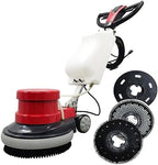 Commercial Industrial Floor Scrubber Polisher 17" Heavy Duty Hardwood Carpet Buffer Machine 1100W Multi-Surface Cleaning Waxing Polishing for Wood, Tile, Epoxy, Marble Floors 110V by EQCOTWEA